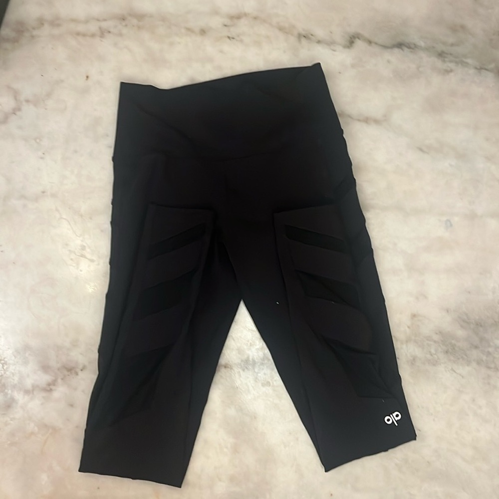 Alo striped black leggings